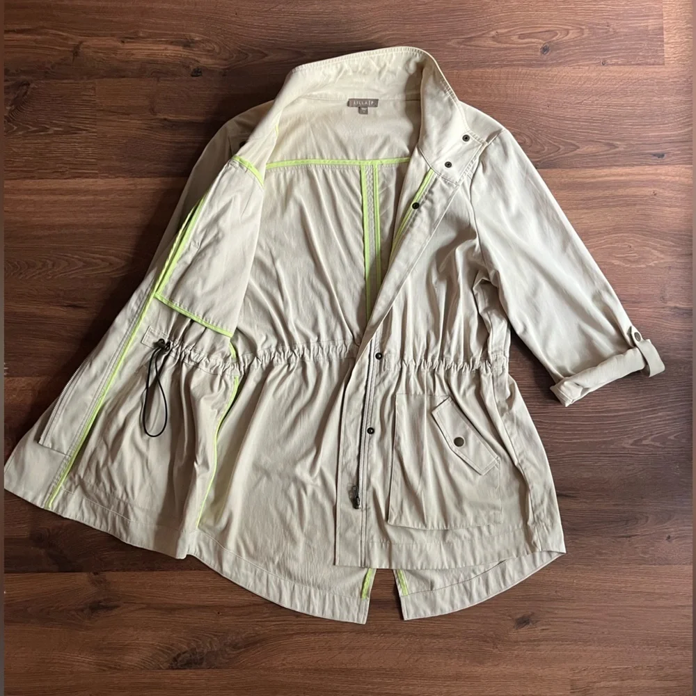 ๐ฟ LILLA P Beige Lightweight Spring/Summer Jacket โ Size L - Picture 3 of 12